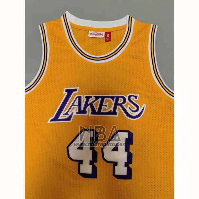 Camiseta Los Angeles Lakers Jerry West NO 44 Mitchell & Ness 1971-72 Amarillo